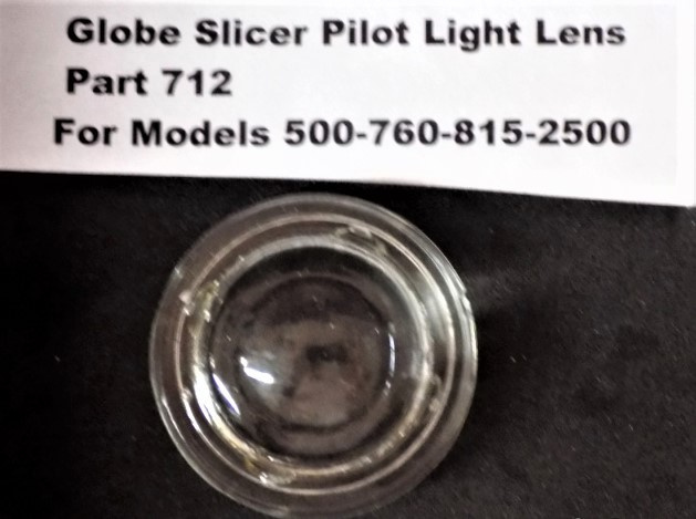 Globe Slicer Part 711 Slice Deflector Clear Pilot Light Lens 1-3/8" Diam.